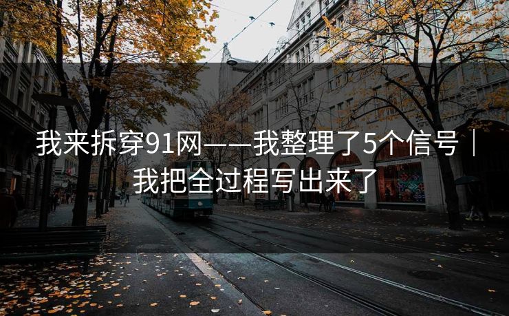 我来拆穿91网——我整理了5个信号｜我把全过程写出来了
