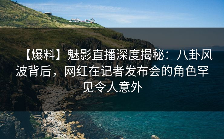 【爆料】魅影直播深度揭秘:八卦风波背后,网红在记者发布会的角色罕见令人意外